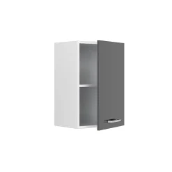 Vicco Armoire suspendue universelle Anthracite Haute brillance 40cm avec étagères ouvertes