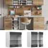 Vicco Armoire suspendue universelle Anthracite Haute brillance 60cm avec portes vitrées