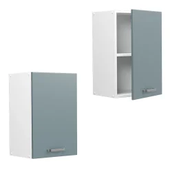 Vicco Armoire suspendue universelle Bleu-gris 40cm avec étagères ouvertes