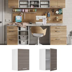 Vicco Armoire suspendue universelle Gris 40cm avec étagères ouvertes