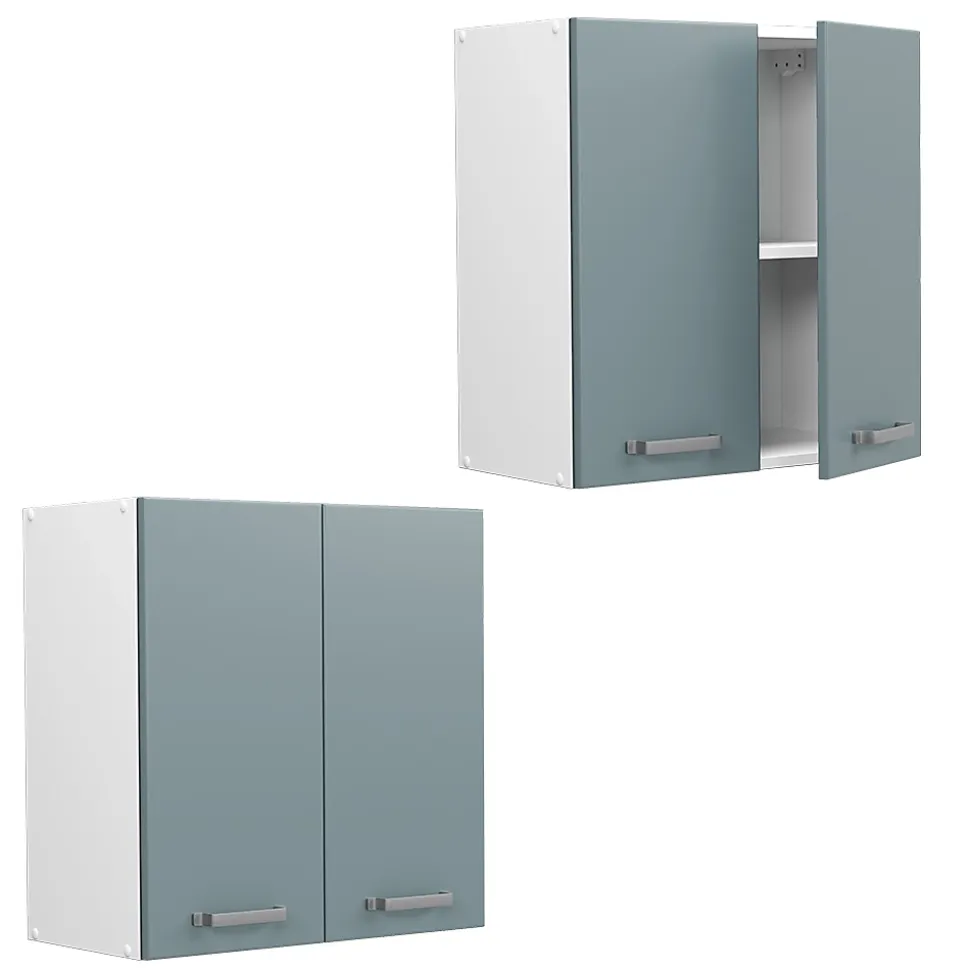 Vicco Armoire suspendue universelle Bleu-gris 60cm avec portes