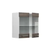 Vicco Armoire suspendue universelle Gris 60cm avec portes vitrées