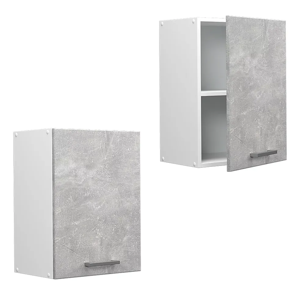 Vicco Armoire suspendue universelle Béton 45cm avec porte