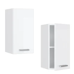 Vicco Armoire suspendue universelle Blanc Haute brillance 30cm avec porte