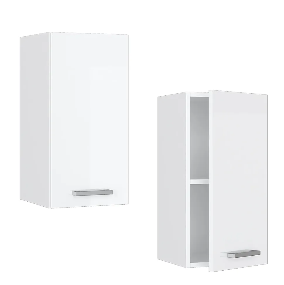 Vicco Armoire suspendue universelle Blanc Haute brillance 30cm avec porte