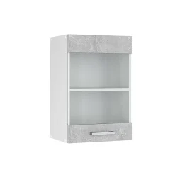 Vicco Armoire suspendue universelle Béton 40cm avec porte vitrée