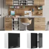 Vicco Armoire suspendue universelle Noir Haute brillance 60cm avec portes