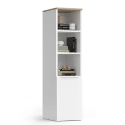 Vicco Armoire universelle Blanc/Sonoma 30.2x120cm avec une porte