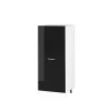 Vicco Armoire universelle Noir Haute brillance 60cm avec étagères ouvertes, et porte