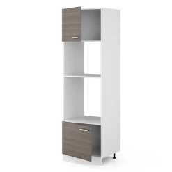 Vicco Armoire universelle Gris 60cm avec étagères ouvertes, et portes