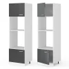 Vicco Armoire universelle Anthracite Haute brillance 60cm avec étagères ouvertes, et portes