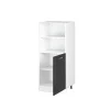 Vicco Armoire universelle Noir Haute brillance 60cm avec étagères ouvertes, et porte
