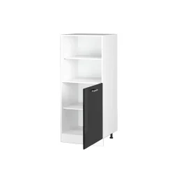 Vicco Armoire universelle Noir Haute brillance 60cm avec étagères ouvertes, et porte