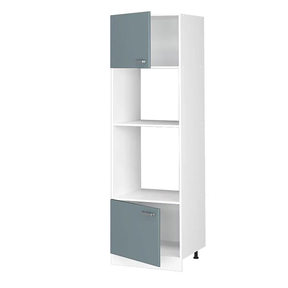 Vicco Armoire universelle Bleu-gris 60cm avec étagères ouvertes, et portes