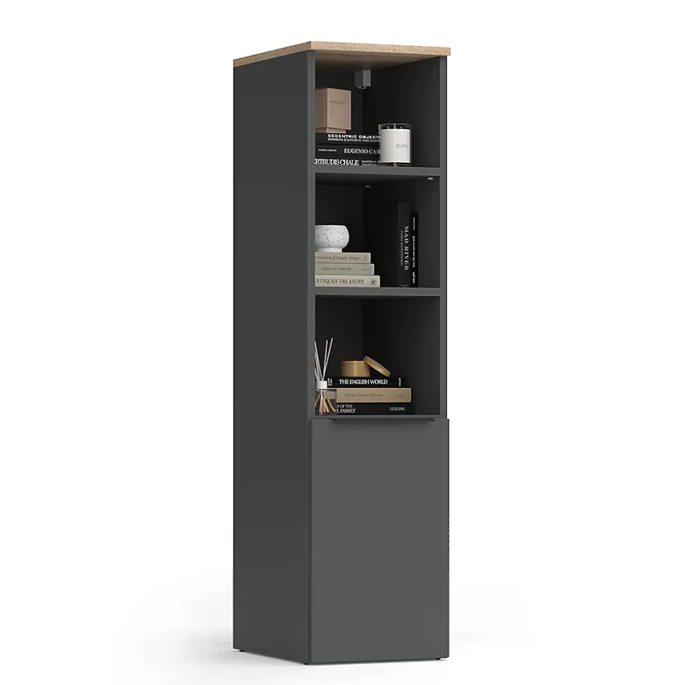 Vicco Armoire universelle Anthracite/Sonoma 30.2x120cm avec une porte