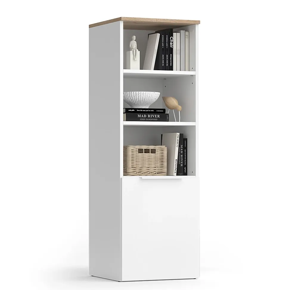 Vicco Armoire universelle Blanc/Sonoma 40.2x120cm avec une porte