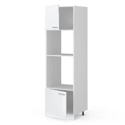 Vicco Armoire universelle Blanc Haute brillance 60cm avec étagères ouvertes, et portes