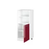 Vicco Armoire universelle Rouge bordeaux Haute brillance 60cm avec étagères ouvertes, et porte