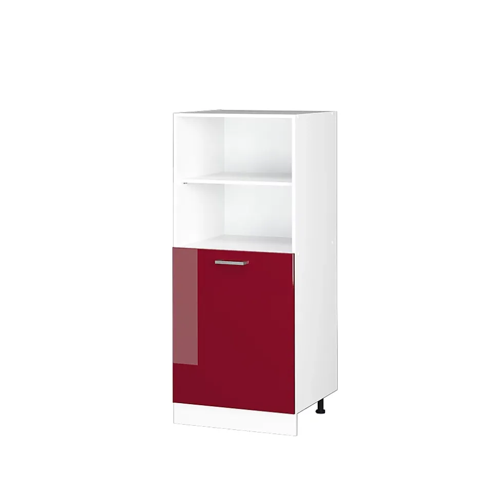 Vicco Armoire universelle Rouge bordeaux Haute brillance 60cm avec étagères ouvertes, et porte