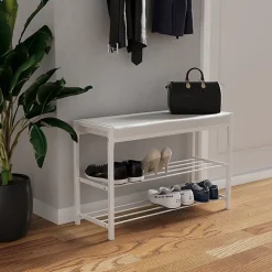 Vicco Banc à chaussures Blanc 80x52cm