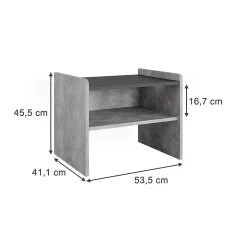 Vicco Banc dangle Béton/Anthracite 53.5x41.1cm