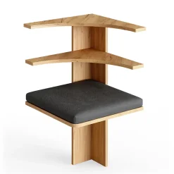 Vicco Banc dangle Chêne de force doré 43.5x43.5cm