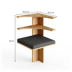 Vicco Banc dangle Chêne de force doré 43.5x43.5cm