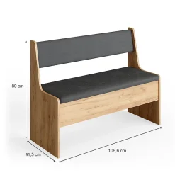Vicco Banc dangle Chêne de force doré 106.6x41.5cm