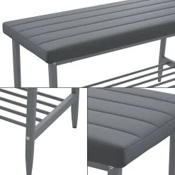 Vicco Banc dangle Gris 85x35cm