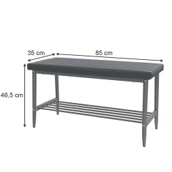 Vicco Banc dangle Gris 85x35cm