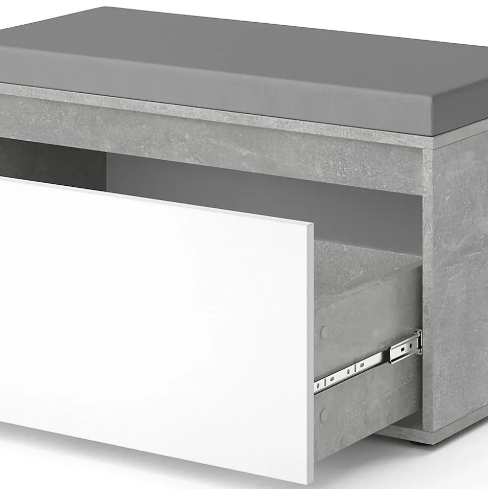 Vicco Banc pour chaussures Béton 80x45cm