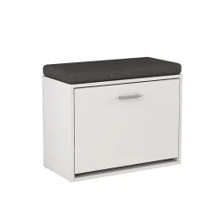 Vicco Banc pour chaussures Blanc 60x49.5cm avec support