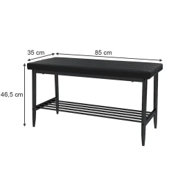 Vicco Banquette dangle pour salle à manger Noir 85x35cm