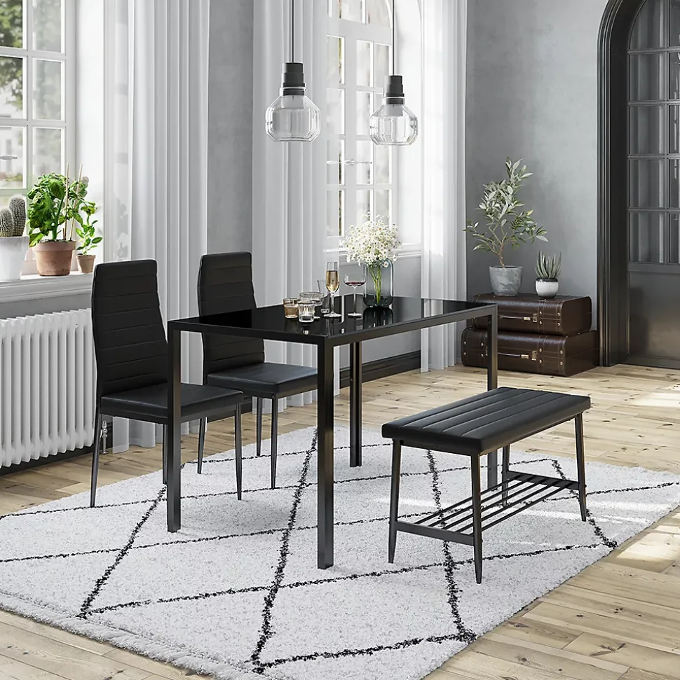 Vicco Banquette dangle pour salle à manger Noir 85x35cm