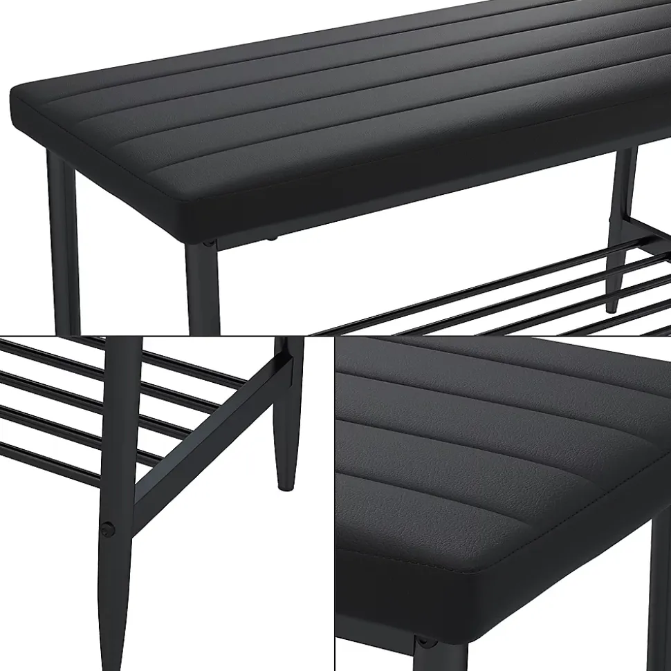 Vicco Banquette dangle pour salle à manger Noir 85x35cm