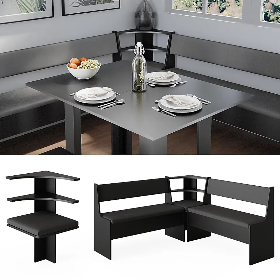 Vicco Banquette dangle salle à manger Noir 43.5x43.5cm