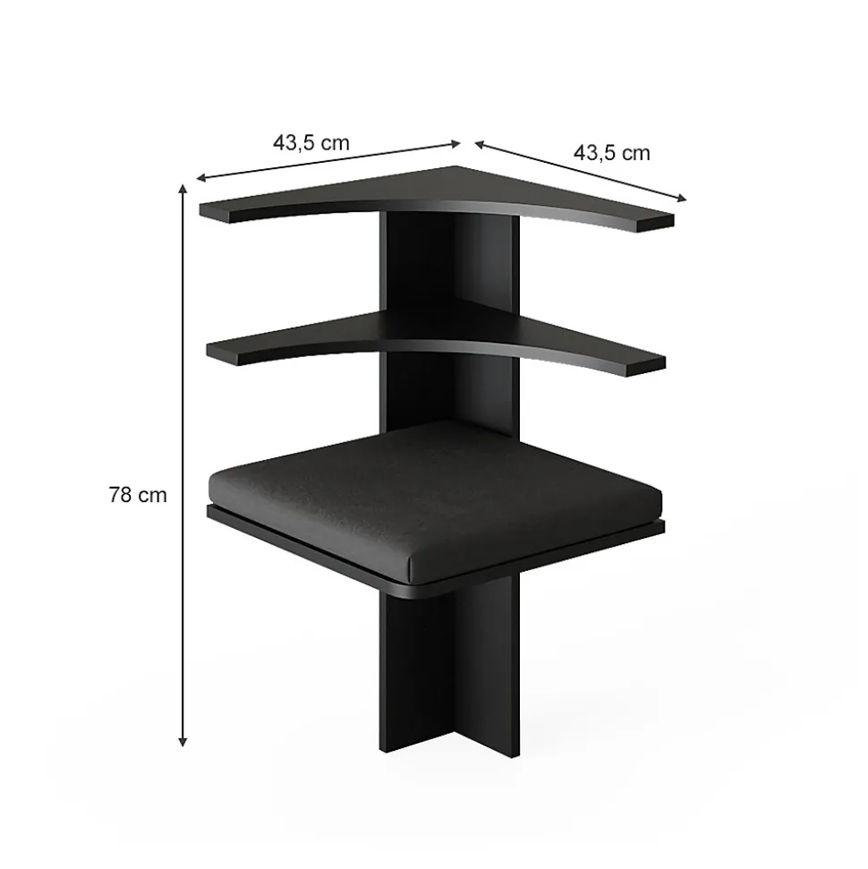 Vicco Banquette dangle salle à manger Noir 43.5x43.5cm