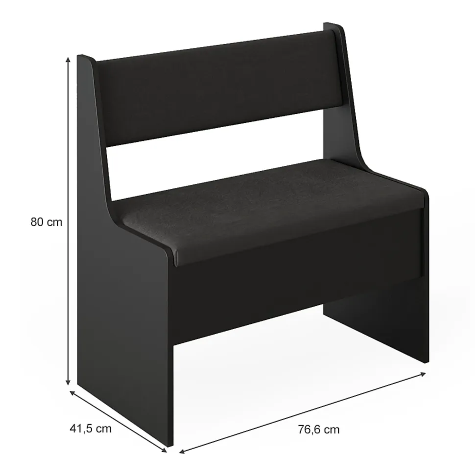 Vicco Banquette dangle salle à manger Noir 41.5x76.6cm