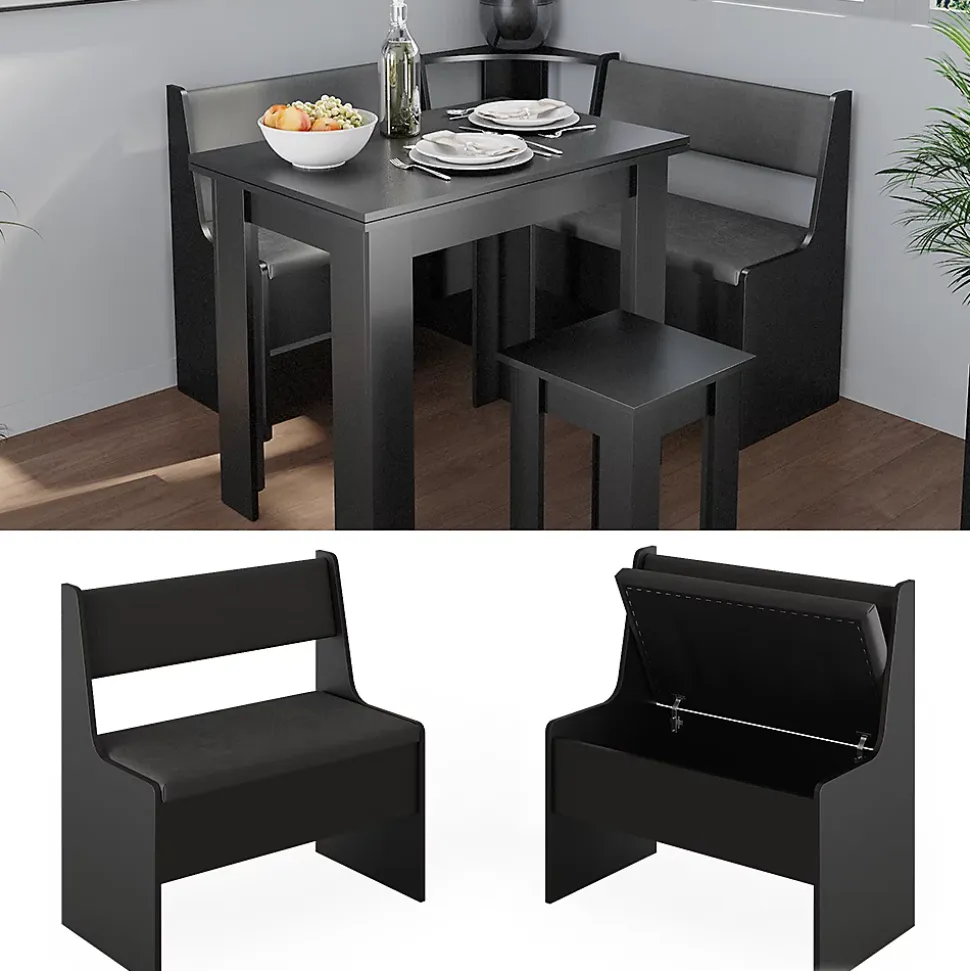 Vicco Banquette dangle salle à manger Noir 41.5x76.6cm