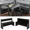 Vicco Banquette dangle salle à manger Noir 41.5x136.6cm