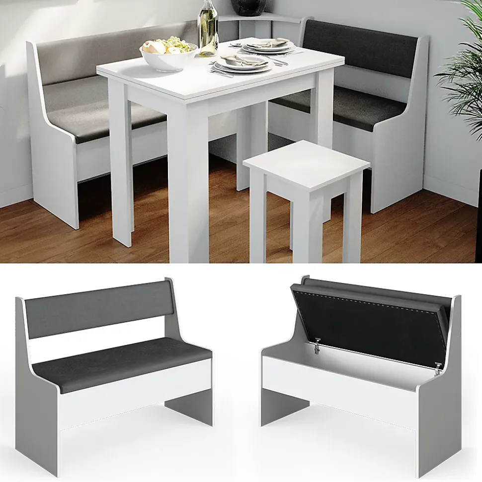 Vicco Banquette de salle à manger Blanc 41.5x106.6cm
