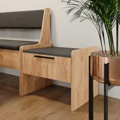 Vicco Banquette de salle à manger Chêne doré/anthracite 53.5x41.1cm avec 1 tiroir