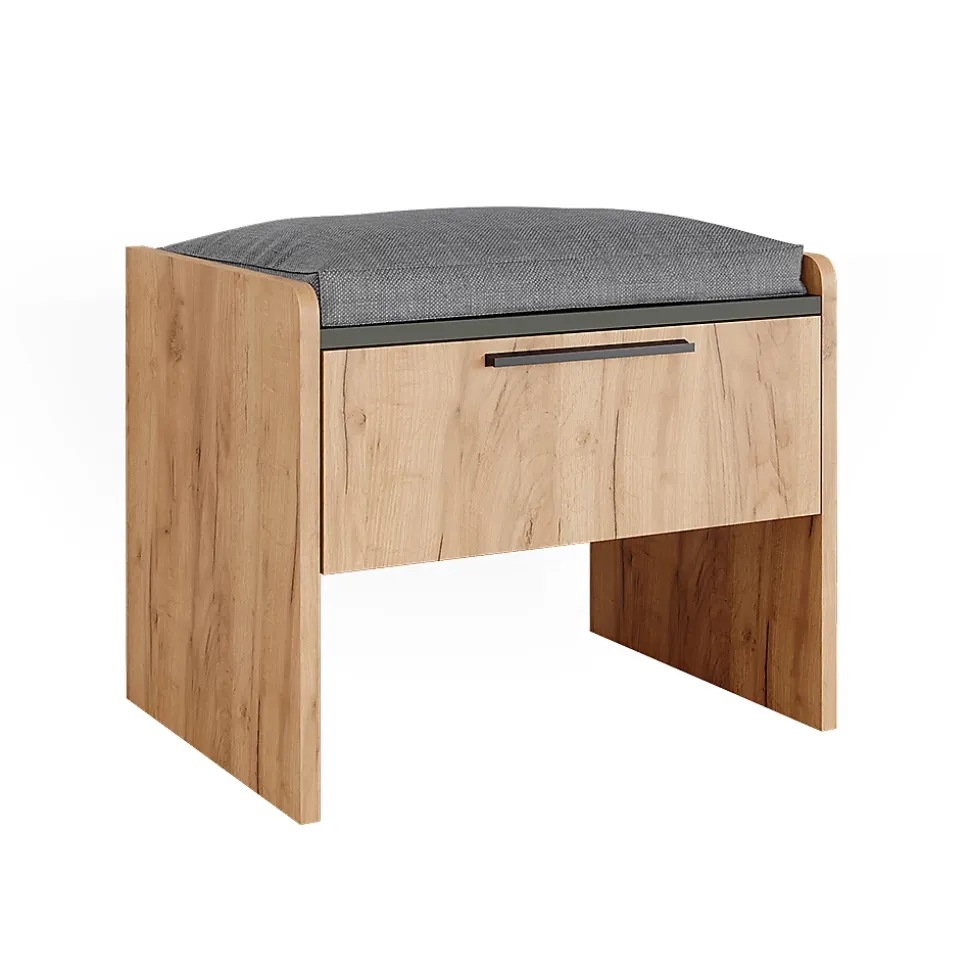 Vicco Banquette de salle à manger Chêne doré/anthracite 53.5x41.1cm avec 1 tiroir