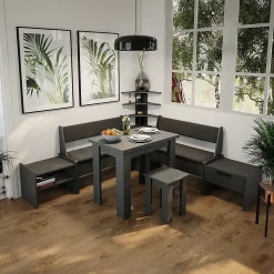 Vicco Banquette de salle à manger Anthracite 53.5x41.1cm avec 1 tiroir