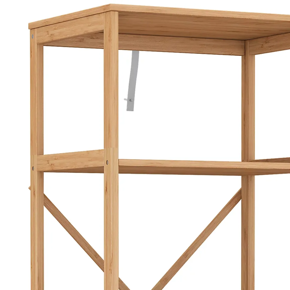 Vicco Bibliothèque Bambou 48.3x144cm avec 5 compartiments