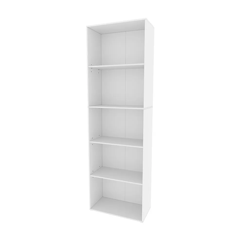 Vicco Bibliothèque Blanc 60x190cm avec 5 compartiments