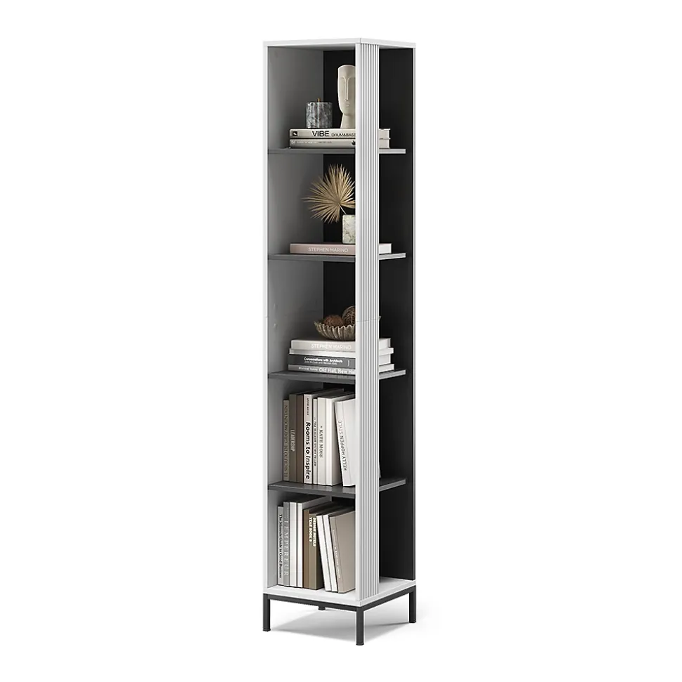 Vicco Bibliothèque Blanc 36x188cm avec 5 compartiments
