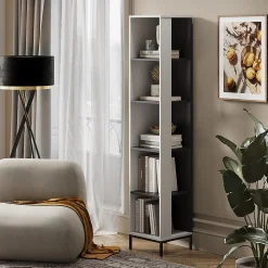 Vicco Bibliothèque Blanc 36x188cm avec 5 compartiments
