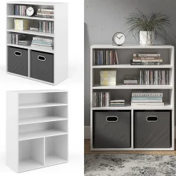 Vicco Bibliothèque Blanc 72x90.2cm 2 compartiments