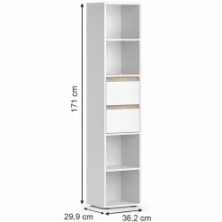 Vicco Bibliothèque Blanc 36.2x171cm